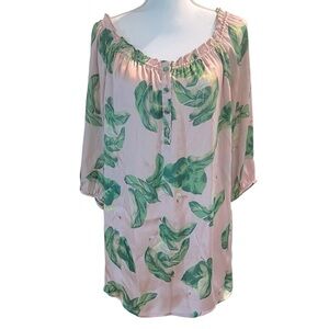 The Webster Miami at Target Collaboration Satin Flamingo Botanical Print‎ Top M